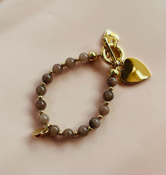Taupe and Gold Bracelet